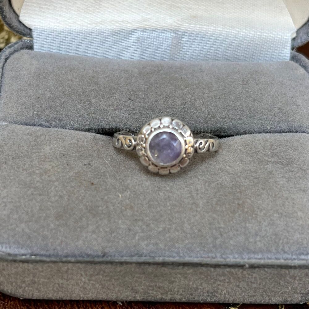 Vintage Light Purple Chalcedony Ring Size 6 1/2